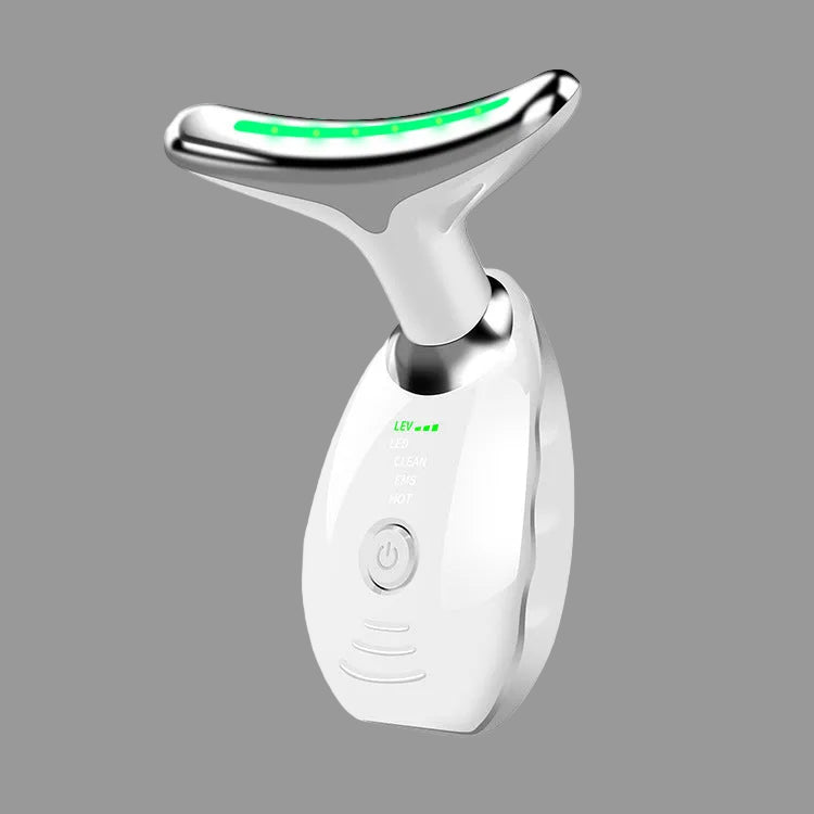 White electronic  vega device with a curved design on a white background