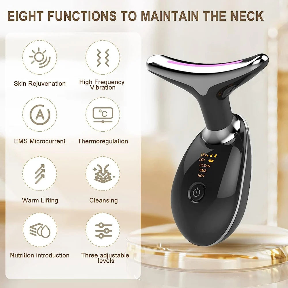  vega Neck care device with eight functions on a beige background